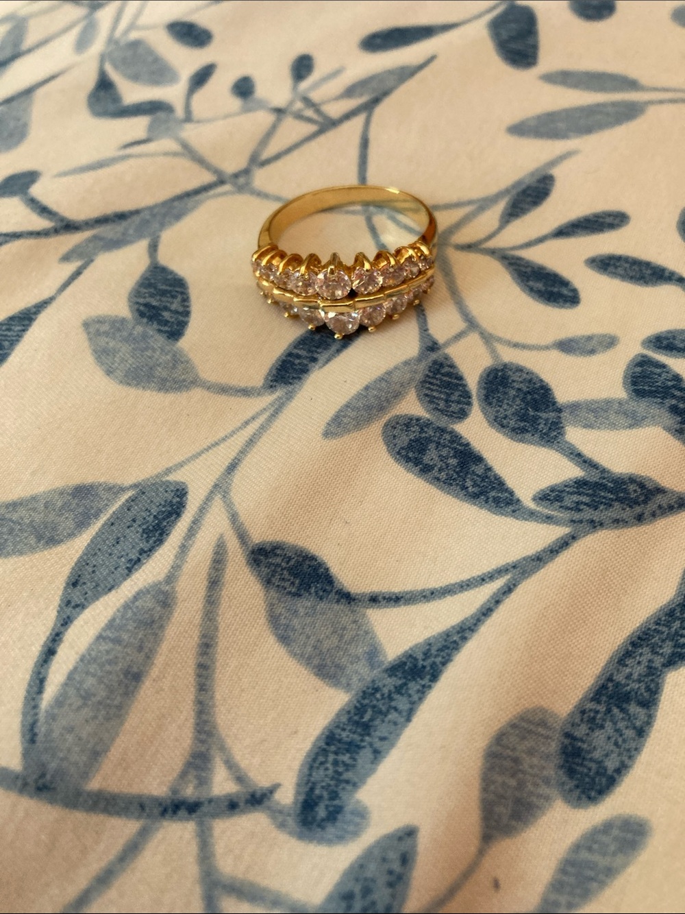 Gold Crystal Stacked Ring - Women Jewelry